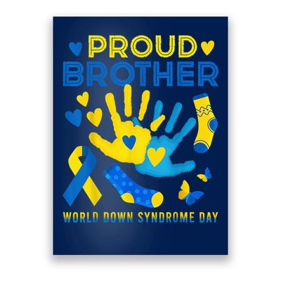 Proud Brother T21 World Down Syndrome Awareness Day Ribbon Poster