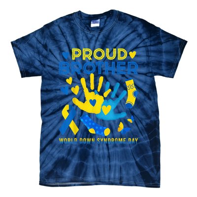 Proud Brother T21 World Down Syndrome Awareness Day Ribbon Tie-Dye T-Shirt
