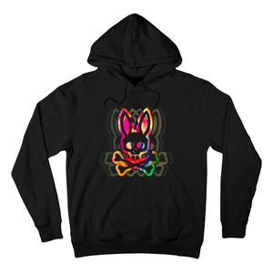 PsychedelicA Bunny Tie Dye Skull And Crossbones Hoodie