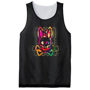 PsychedelicA Bunny Tie Dye Skull And Crossbones Mesh Reversible Basketball Jersey Tank