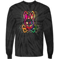 PsychedelicA Bunny Tie Dye Skull And Crossbones Tie-Dye Long Sleeve Shirt