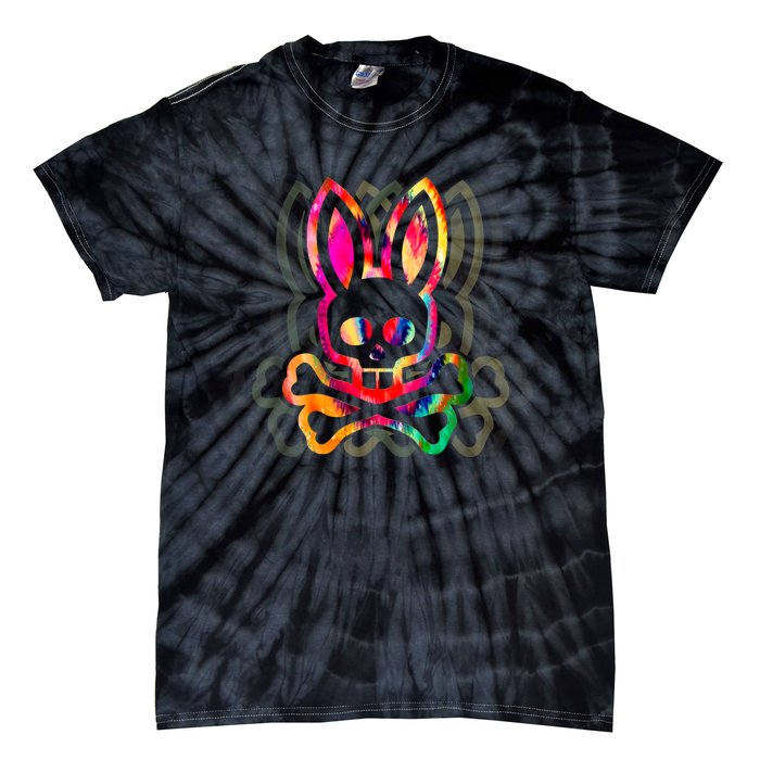 PsychedelicA Bunny Tie Dye Skull And Crossbones Tie-Dye T-Shirt