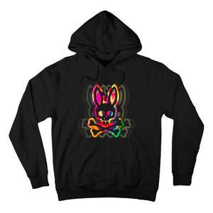 PsychedelicA Bunny Tie Dye Skull And Crossbones Tall Hoodie