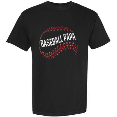 Papa Baseball Tee Grandson Funny Idea For Grandpa Garment-Dyed Heavyweight T-Shirt