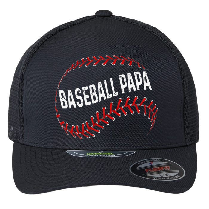 Papa Baseball Tee Grandson Funny Idea For Grandpa Flexfit Unipanel Trucker Cap