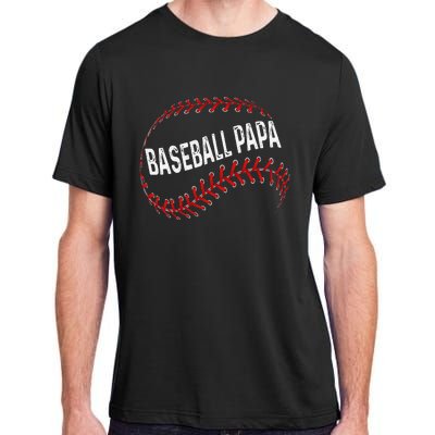 Papa Baseball Tee Grandson Funny Idea For Grandpa Adult ChromaSoft Performance T-Shirt