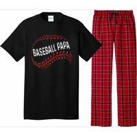 Papa Baseball Tee Grandson Funny Idea For Grandpa Pajama Set