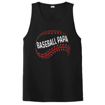 Papa Baseball Tee Grandson Funny Idea For Grandpa PosiCharge Competitor Tank