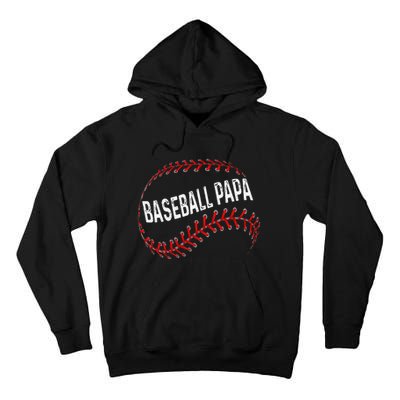 Papa Baseball Tee Grandson Funny Idea For Grandpa Tall Hoodie