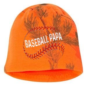 Papa Baseball Tee Grandson Funny Idea For Grandpa Kati - Camo Knit Beanie