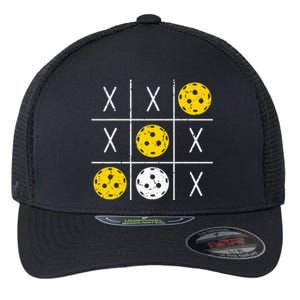 Pickleball Ball Tic-Tac-Toe Game XO-XO Funny Flexfit Unipanel Trucker Cap