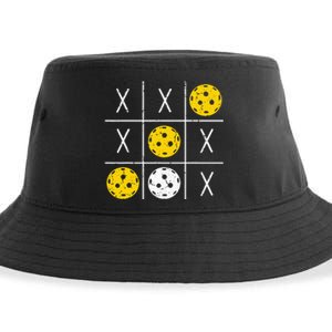 Pickleball Ball Tic-Tac-Toe Game XO-XO Funny Sustainable Bucket Hat