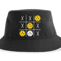 Pickleball Ball Tic-Tac-Toe Game XO-XO Funny Sustainable Bucket Hat