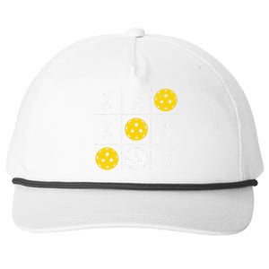 Pickleball Ball Tic-Tac-Toe Game XO-XO Funny Snapback Five-Panel Rope Hat