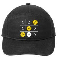 Pickleball Ball Tic-Tac-Toe Game XO-XO Funny 7-Panel Snapback Hat