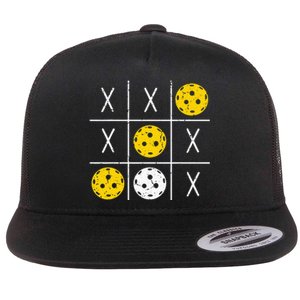 Pickleball Ball Tic-Tac-Toe Game XO-XO Funny Flat Bill Trucker Hat