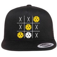 Pickleball Ball Tic-Tac-Toe Game XO-XO Funny Flat Bill Trucker Hat