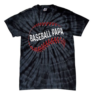 Papa Baseball Tee Grandson Funny Idea For Grandpa Tie-Dye T-Shirt