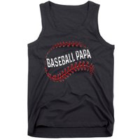 Papa Baseball Tee Grandson Funny Idea For Grandpa Tank Top