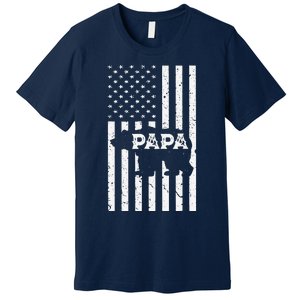 Papa Bear Top USA American Flag Father Day Premium T-Shirt