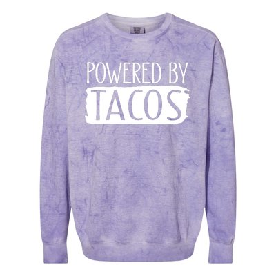 Powered By Tacos Colorblast Crewneck Sweatshirt