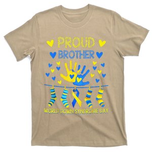 Proud Brother T21 World Down Syndrome Awareness Day Ribbon T-Shirt