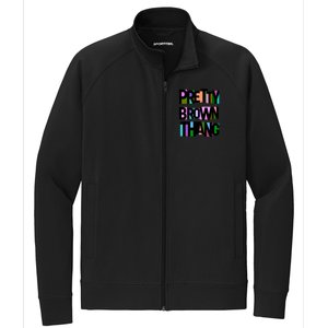 Pretty Brown Thang African American Black Blm Gift Stretch Full-Zip Cadet Jacket