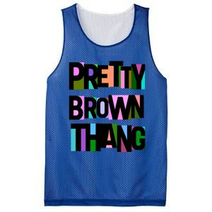 Pretty Brown Thang African American Black Blm Gift Mesh Reversible Basketball Jersey Tank