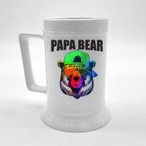 Papa Bear Tee Gift Beer Stein