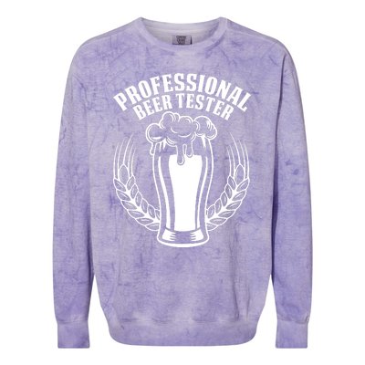 Professional Beer Tester Drinking Colorblast Crewneck Sweatshirt