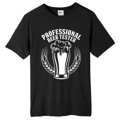 Professional Beer Tester Drinking Tall Fusion ChromaSoft Performance T-Shirt