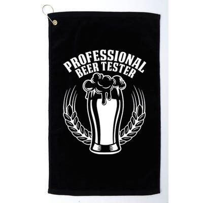 Professional Beer Tester Drinking Platinum Collection Golf Towel