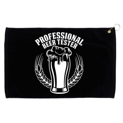 Professional Beer Tester Drinking Grommeted Golf Towel