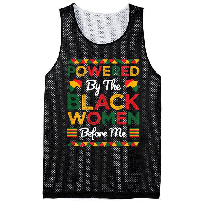 Powered By The Black Women Before Me Black History Month Mesh Reversible Basketball Jersey Tank