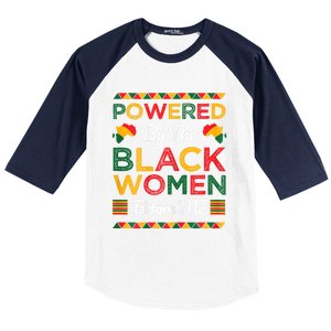 Powered By The Black Women Before Me Black History Month Baseball Sleeve Shirt