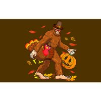 Pilgrim Bigfoot Turkey Retro Thanksgiving Sasquatch   Bumper Sticker