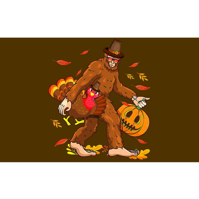 Pilgrim Bigfoot Turkey Retro Thanksgiving Sasquatch   Bumper Sticker