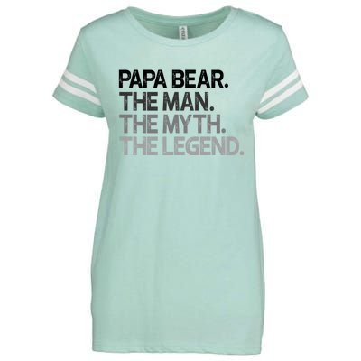 Papa Bear The The Myth Legend Gift Enza Ladies Jersey Football T-Shirt