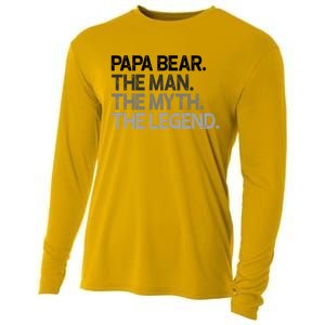 Papa Bear The The Myth Legend Gift Cooling Performance Long Sleeve Crew