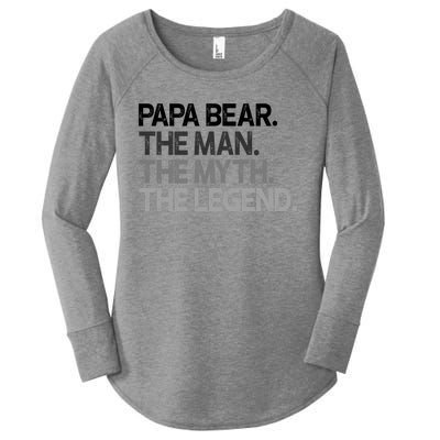 Papa Bear The The Myth Legend Gift Women's Perfect Tri Tunic Long Sleeve Shirt