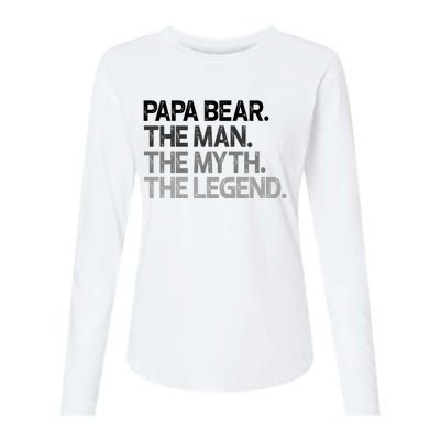 Papa Bear The The Myth Legend Gift Womens Cotton Relaxed Long Sleeve T-Shirt