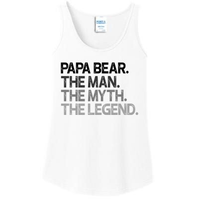 Papa Bear The The Myth Legend Gift Ladies Essential Tank