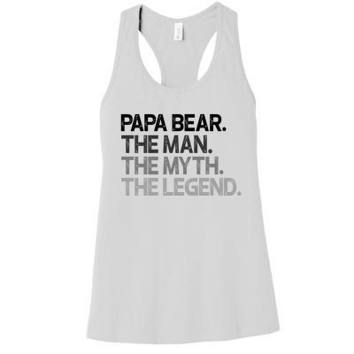 Papa Bear The The Myth Legend Gift Women's Racerback Tank