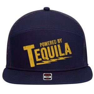 Powered By Tequila 7 Panel Mesh Trucker Snapback Hat