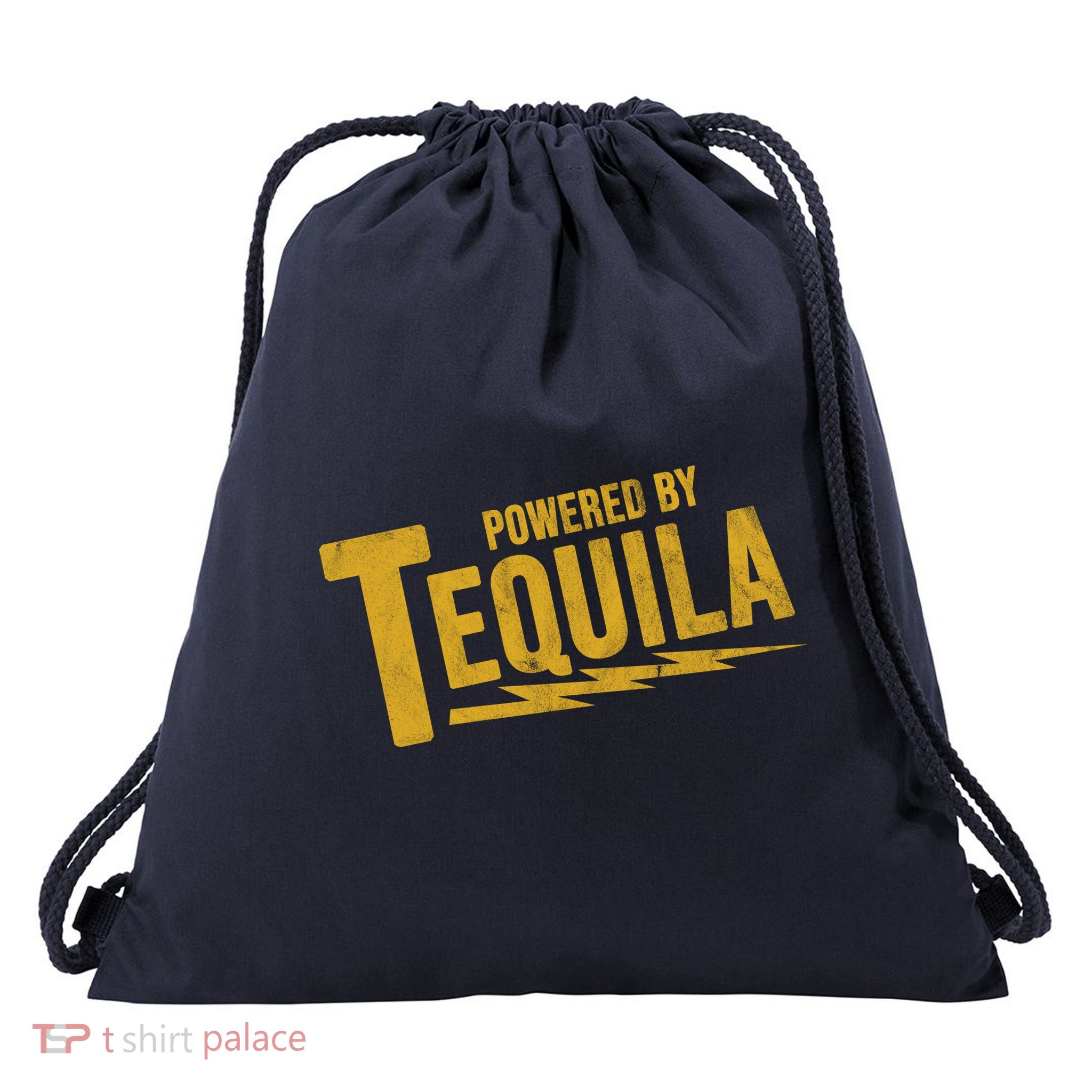 Powered By Tequila Drawstring Bag
