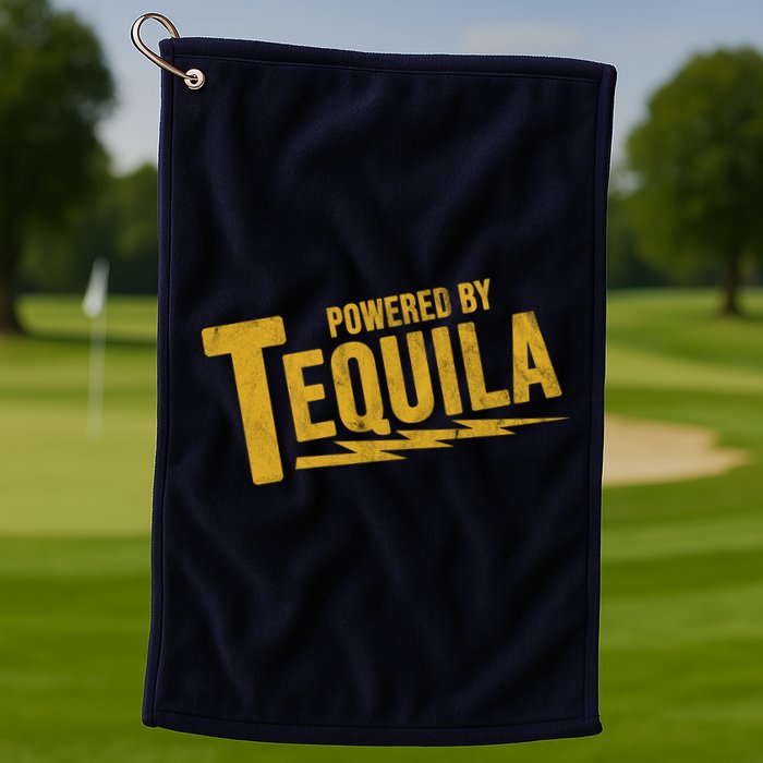 Powered By Tequila Golf Towel
