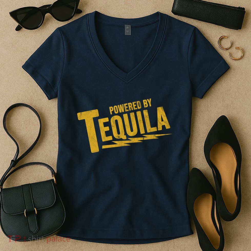 Powered By Tequila Women's V-Neck T-Shirt