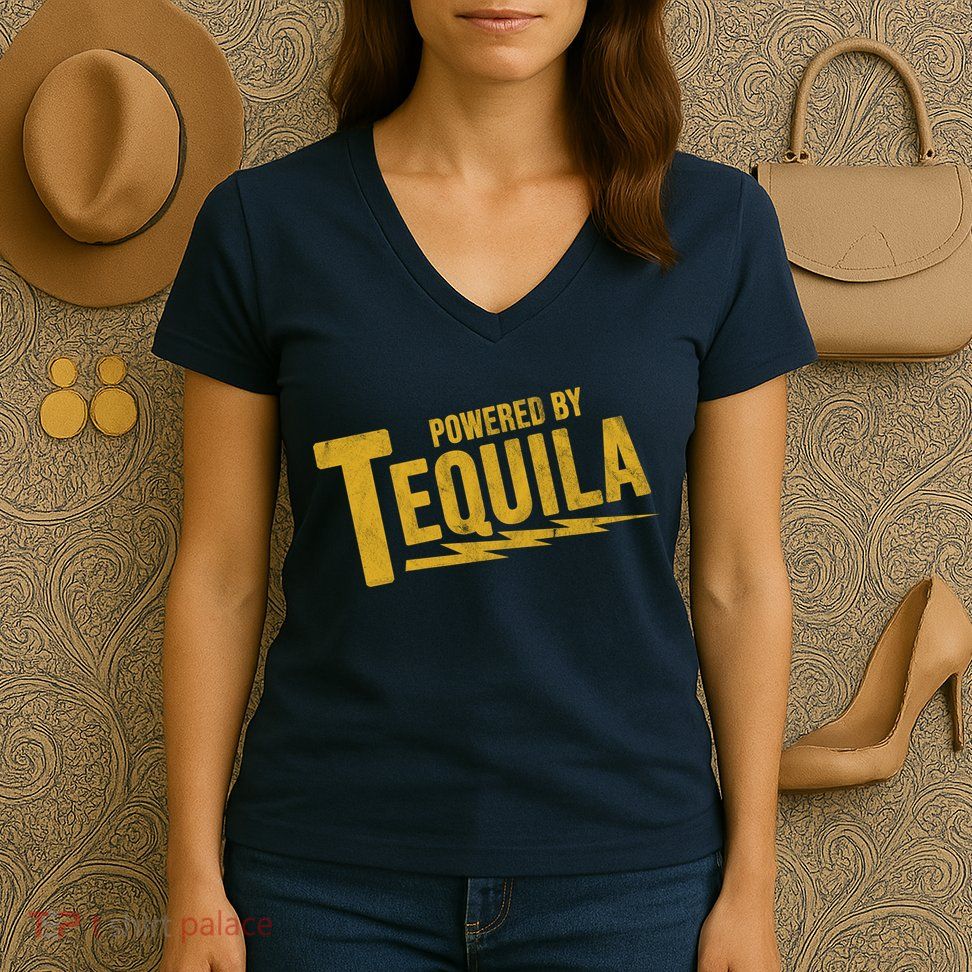 Powered By Tequila Women's V-Neck T-Shirt