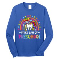 Preschool Back To School Great Gift Happy First Day Of Preschool Gift Long Sleeve Shirt