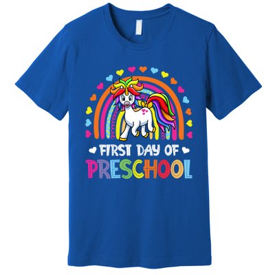 Preschool Back To School Great Gift Happy First Day Of Preschool Gift Premium T-Shirt